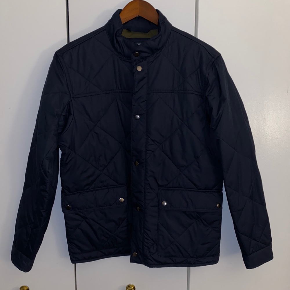 Men’s J. Crew Navy Quilted Jacket - Medium